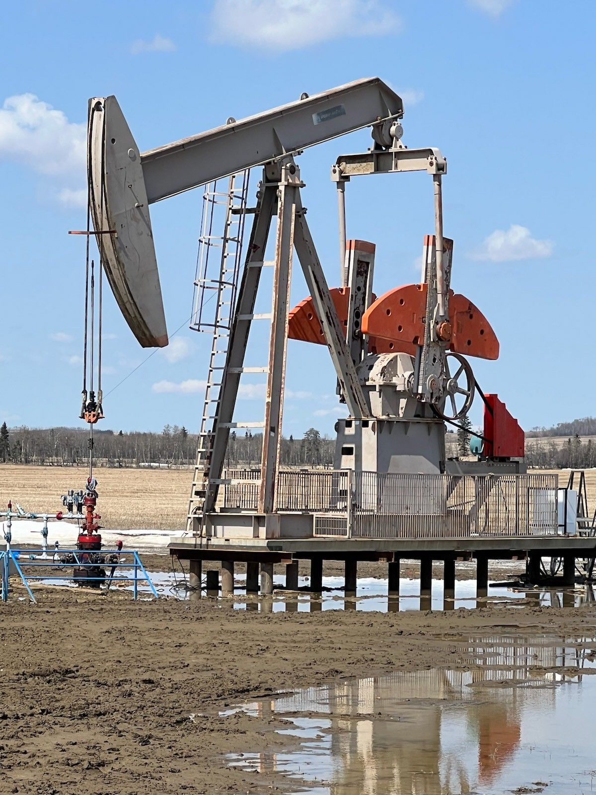 A pumpjack that was installed for one of Overskud Equipment's clients