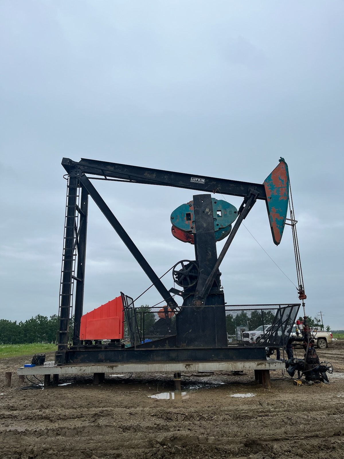 A pumpjack that was installed for one of Overskud Equipment's clients