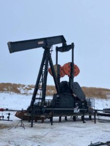 A pumpjack setup on the the new location